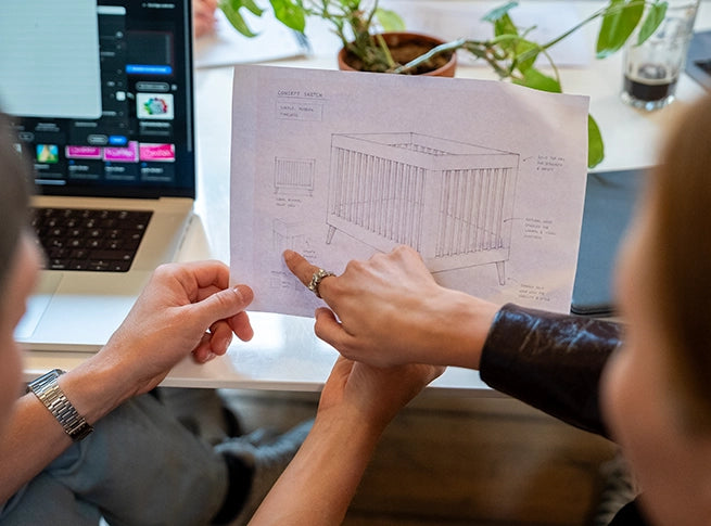 Pointing at the APEX crib concept sketch
