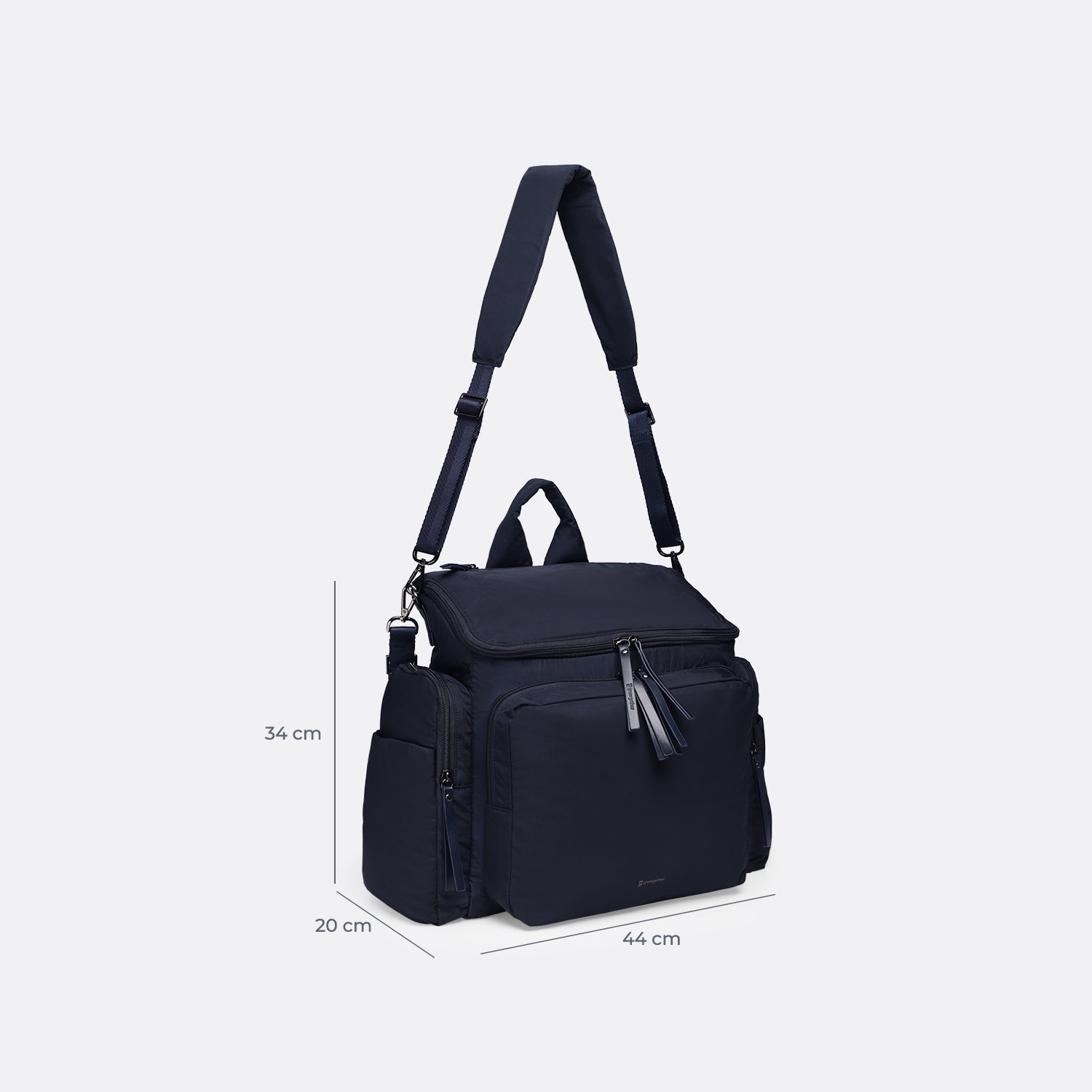 Diaper Bag with Water Repellent Material | Convertible Stylish Sling with Shoulder Strap & Thermal Pockets