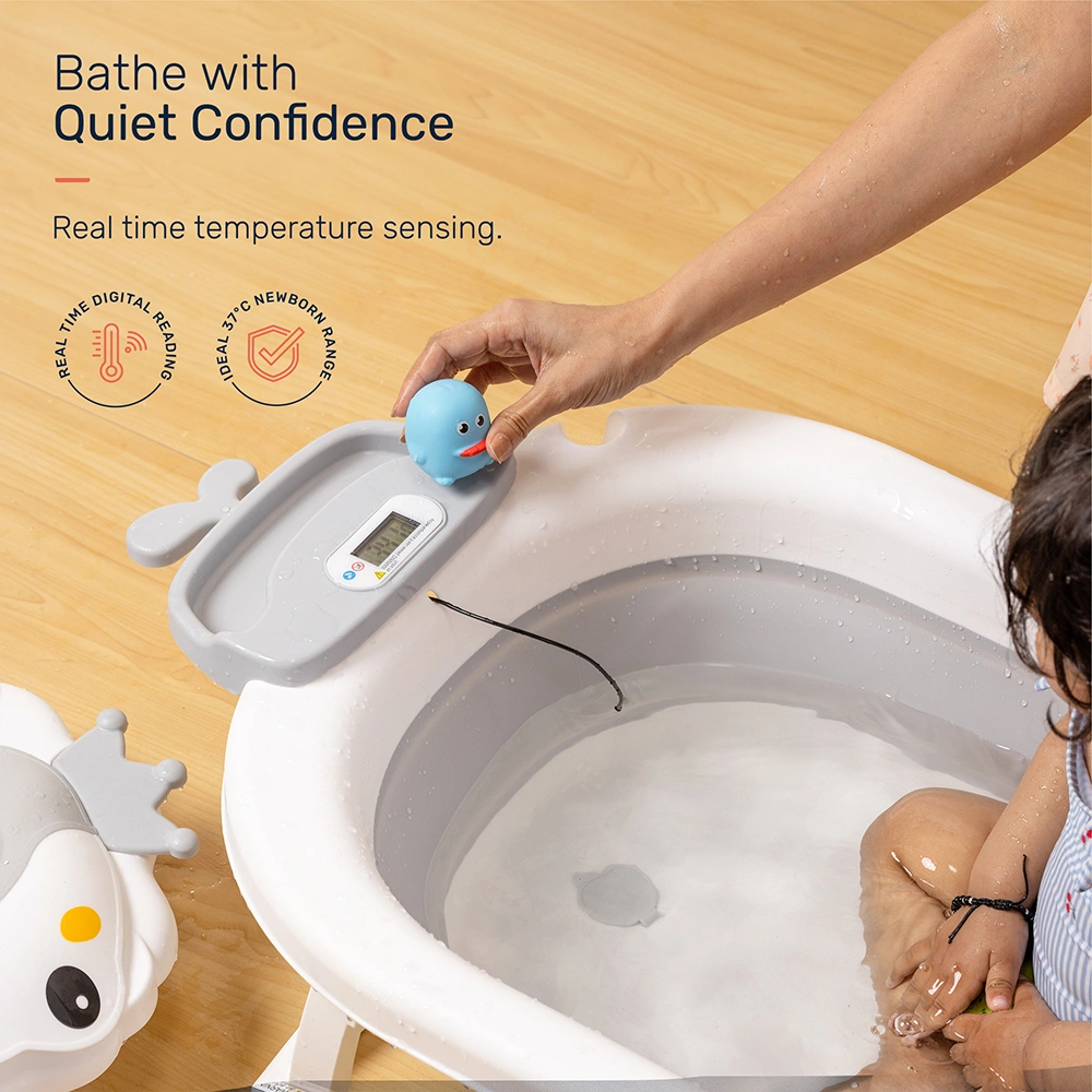 Growgether Bathtub Set with Ergonomic Spinal Support | Foldable Space-Saving Design | Suitable for 0–36 Months
