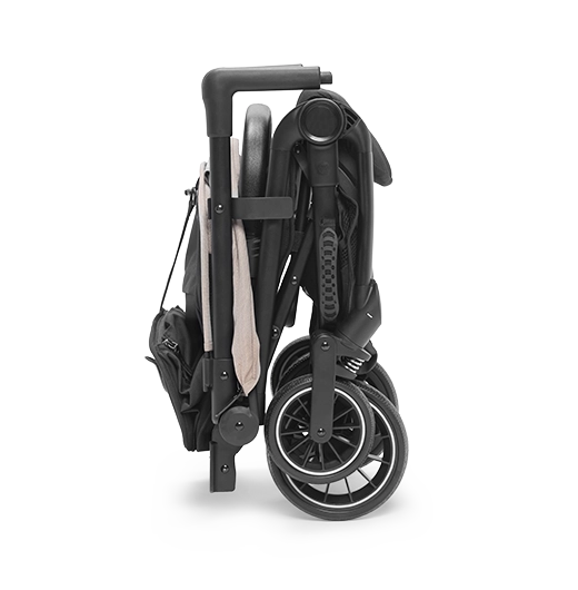 The GoLite stroller folded to cabin size