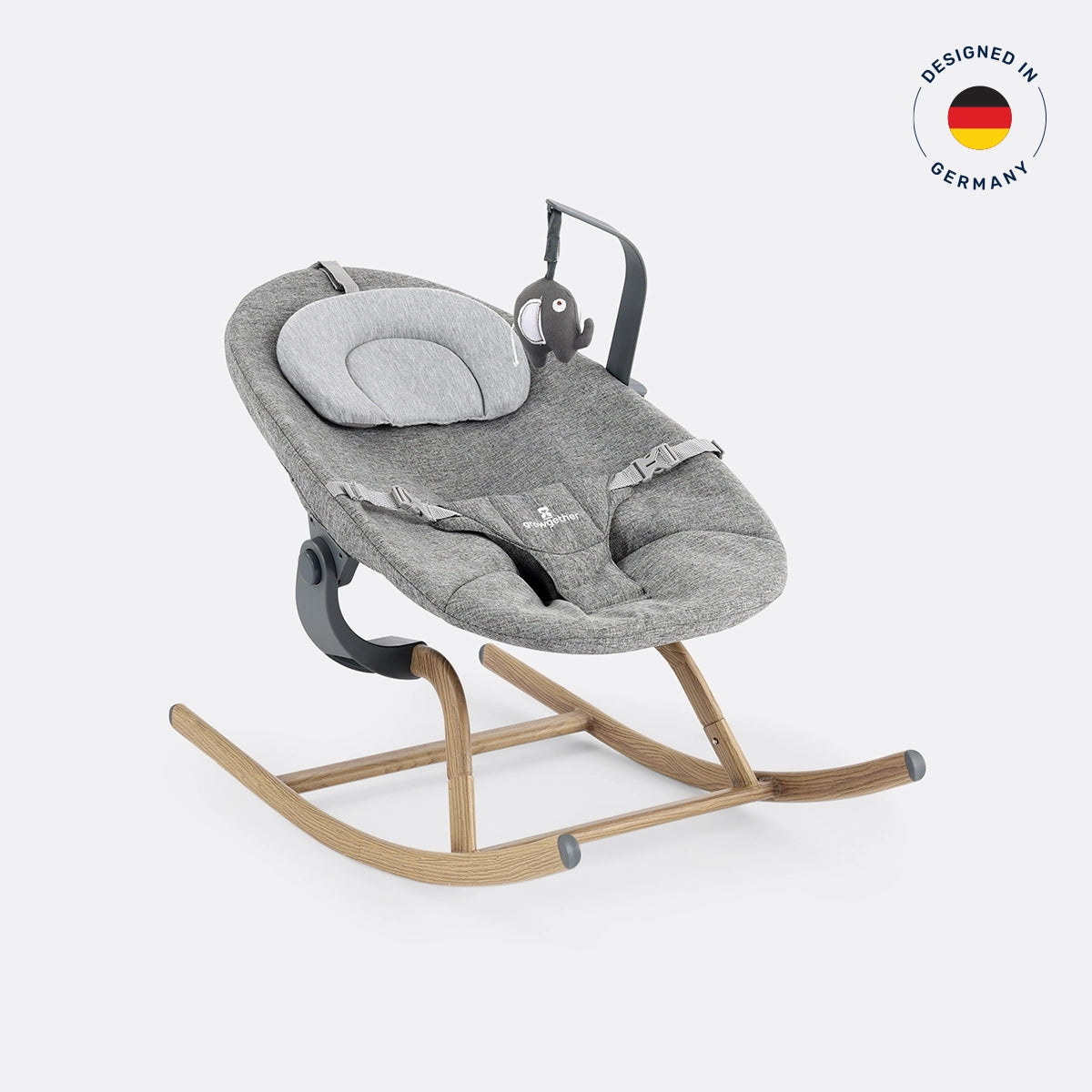 Nebula Baby Rocker with Adjustable Recline, 3 Point Safety Harness & Toy Bar for Newborn