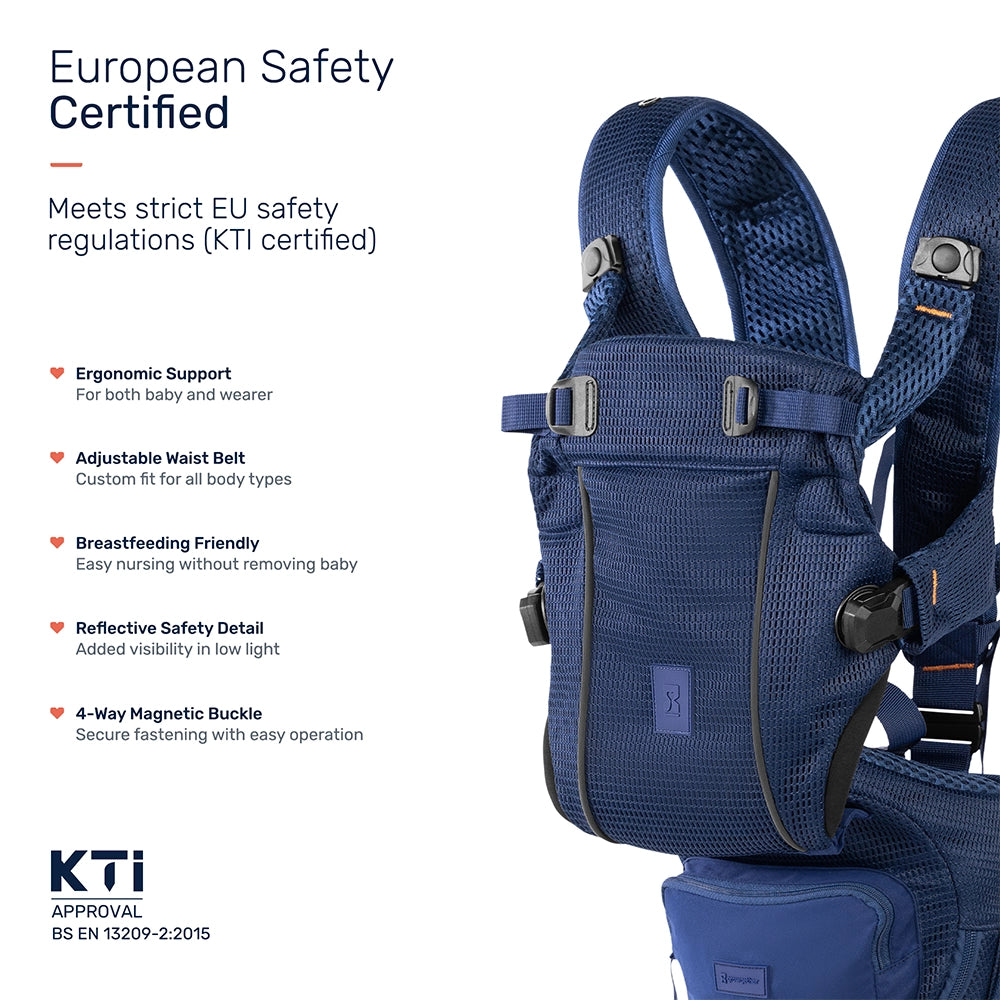 Growgether Lyfta Baby Carrier| 4-in-1 Convertible | With Foldable Hip Seat & Sun Hood | Grows From 4–36 months