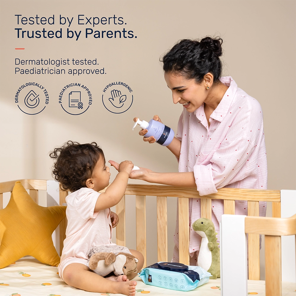 Growgether Baby Lotion for Gentle Hydration & Soothing Care | Non-Sticky | Safe for Babies 0+ Months
