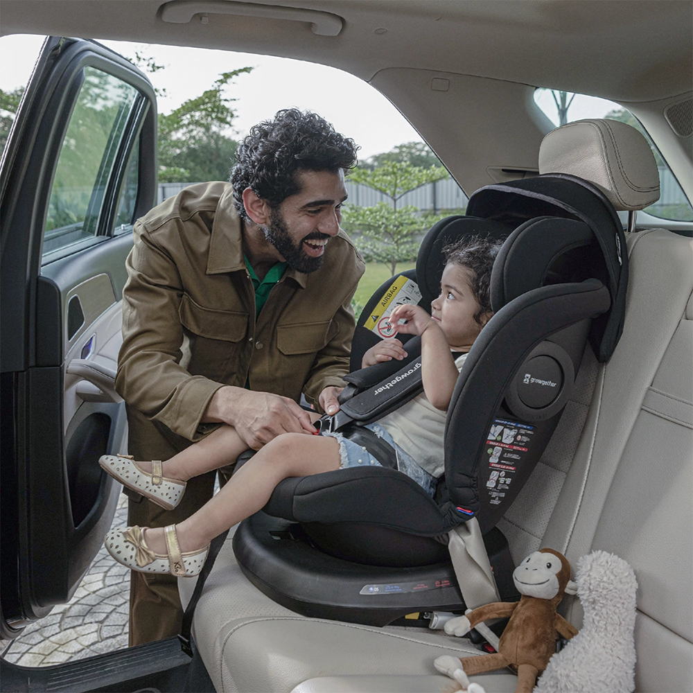 Growgether Rydda Car Seat with Ultra-Flexible 360 Degree Rotation | Multifunctional ISOFIX Safety | Grows with your child from 0-12 Years