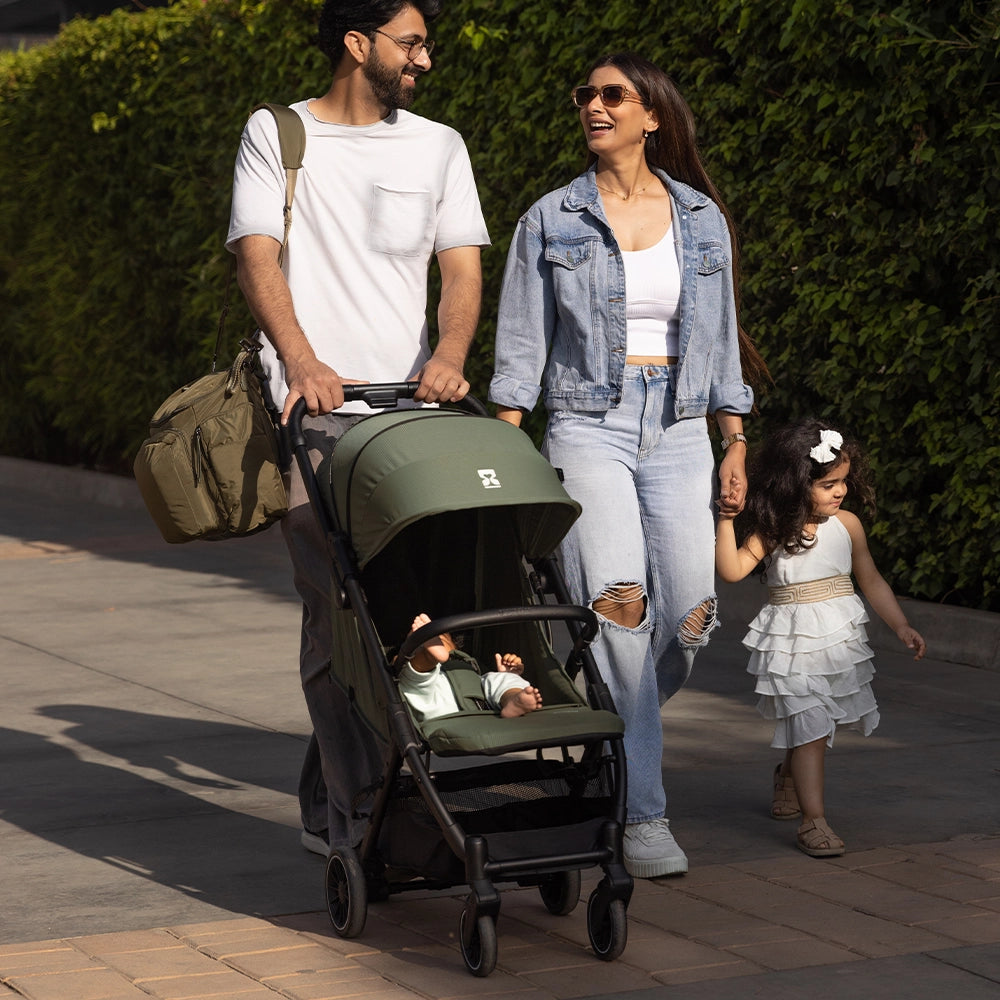 Growgether Velox Baby Stroller for Structured City Stability | Thick Padded Seat, Large Storage & UV-Protected Canopy | 0-4 years