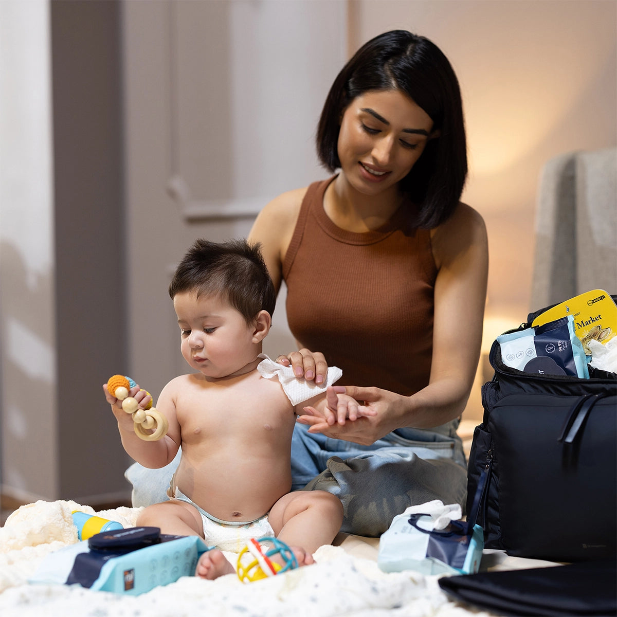 Wet Wipes with 99.9% Water & Aloe Vera | Alcohol & Fragrance Free | Gentle on Newborn & Toddler Skin | 72 Pcs
